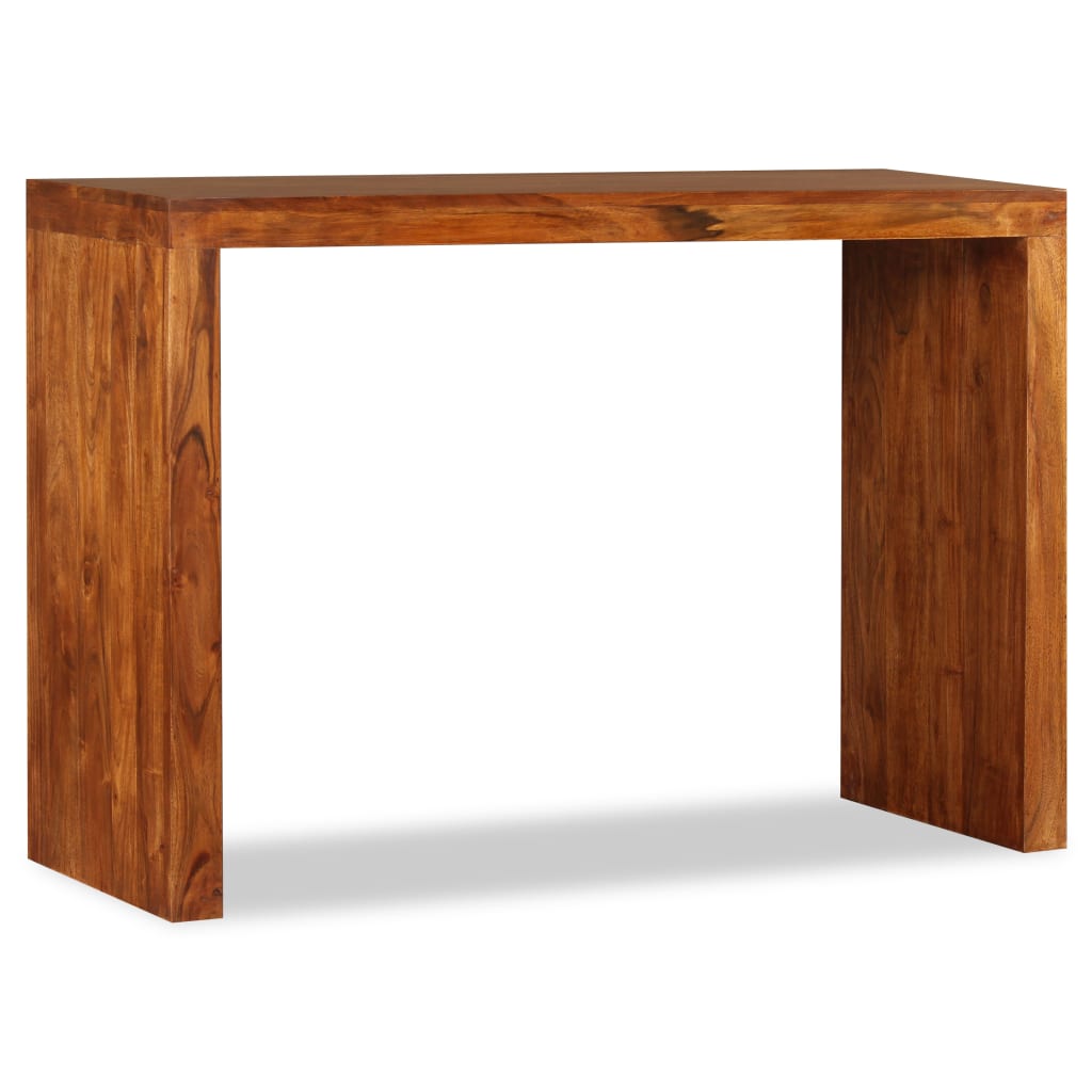 Tavolo Consolle in Legno Massello Finitura Ambra 110x40x76 cm - homemem39