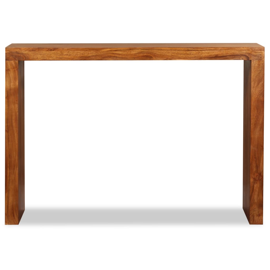 Tavolo Consolle in Legno Massello Finitura Ambra 110x40x76 cm - homemem39