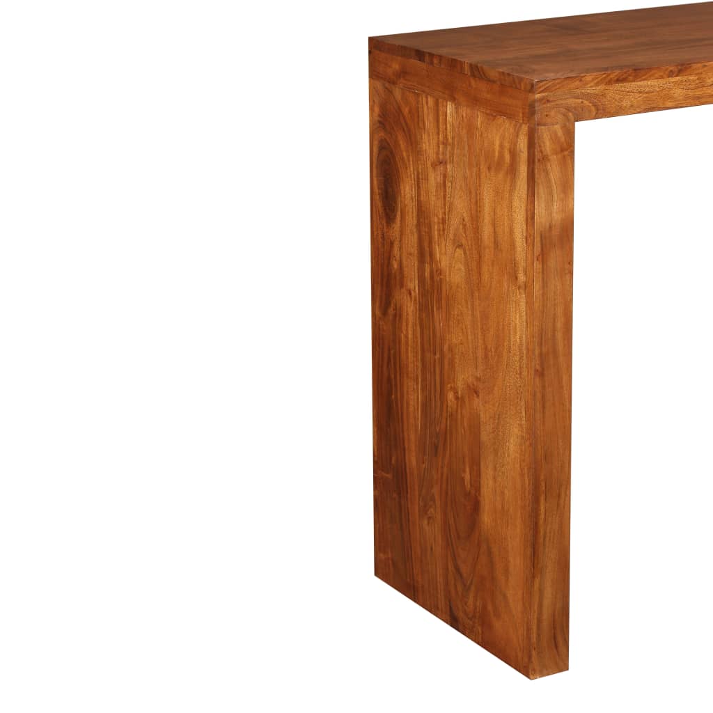 Tavolo Consolle in Legno Massello Finitura Ambra 110x40x76 cm - homemem39