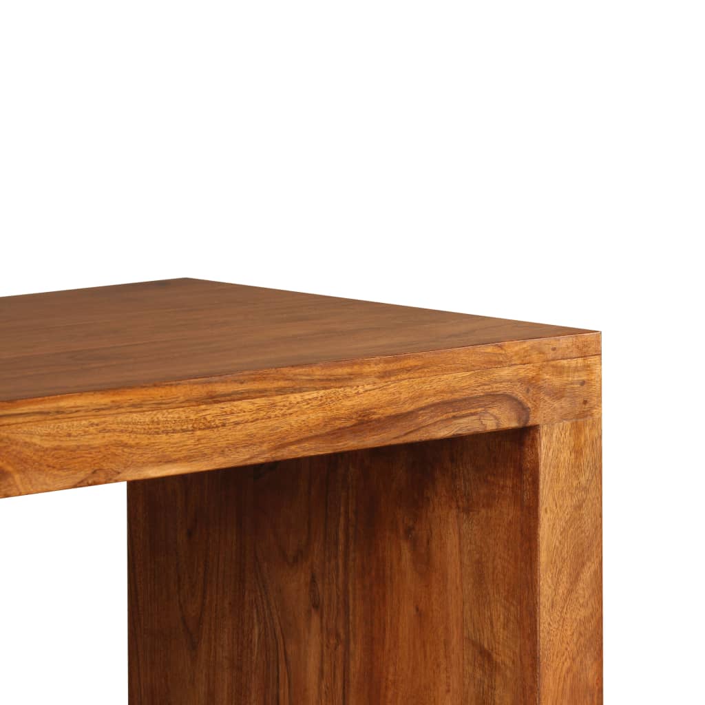 Tavolo Consolle in Legno Massello Finitura Ambra 110x40x76 cm - homemem39