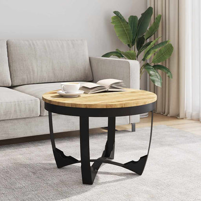 Tavolino da Salotto in Legno Massello Grezzo di Mango 60x40 cm | homemem39