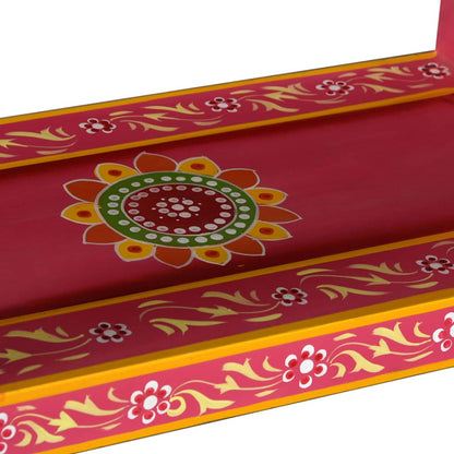 Credenza con Cassetti in Massello di Mango Rosa Dipinta a Mano