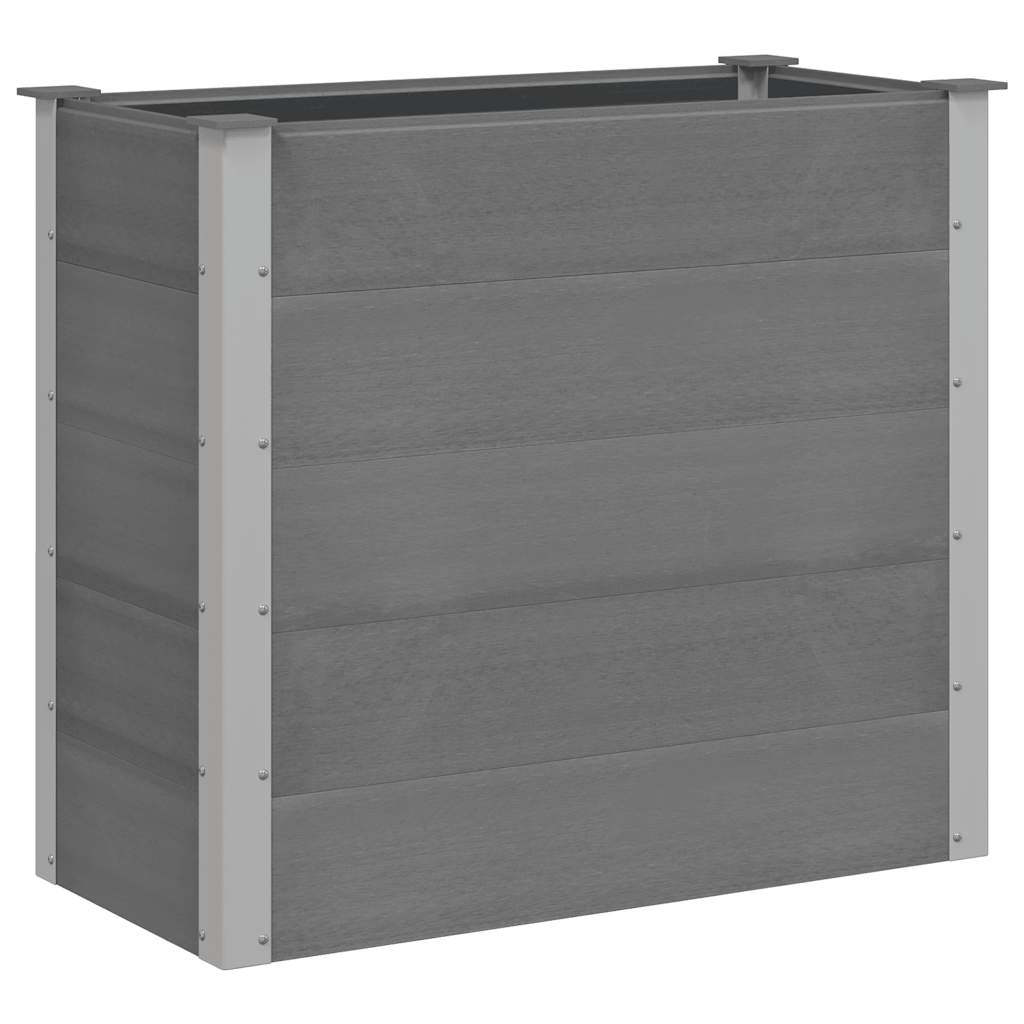 Letto Rialzato da Giardino in WPC 100x50x91 cm Grigio - homemem39
