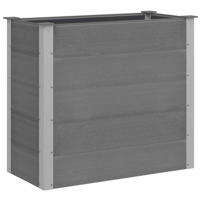 Letto Rialzato da Giardino in WPC 100x50x91 cm Grigio - homemem39