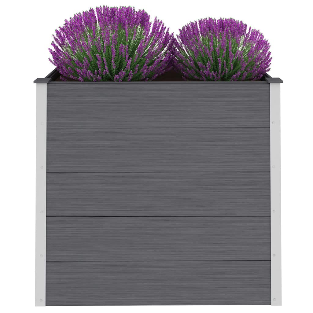 Letto Rialzato da Giardino in WPC 100x50x91 cm Grigio - homemem39