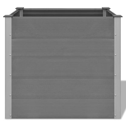Letto Rialzato da Giardino in WPC 100x50x91 cm Grigio - homemem39
