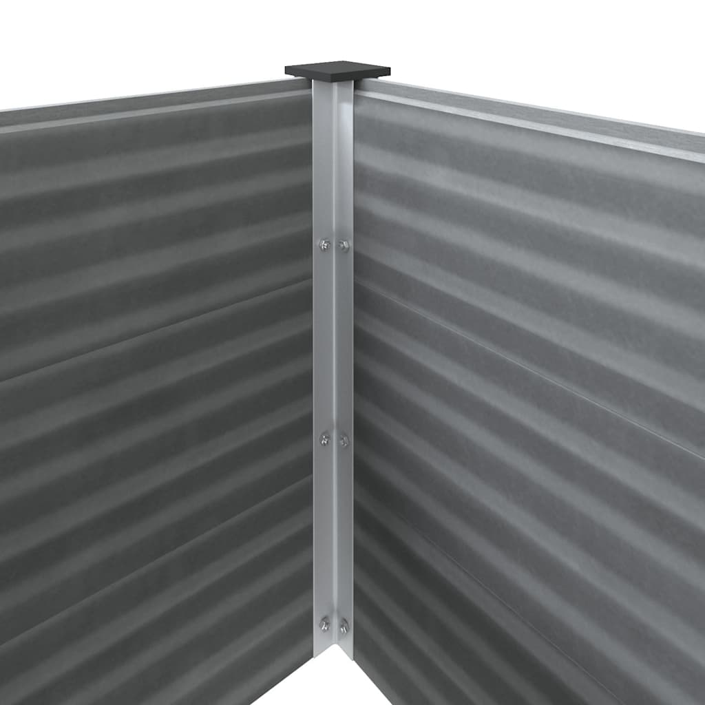 Letto Rialzato da Giardino in WPC 100x50x91 cm Grigio - homemem39