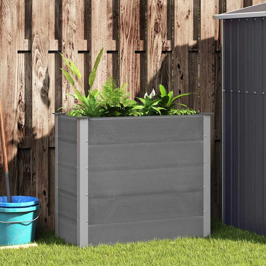 Letto Rialzato da Giardino in WPC 100x50x91 cm Grigio - homemem39