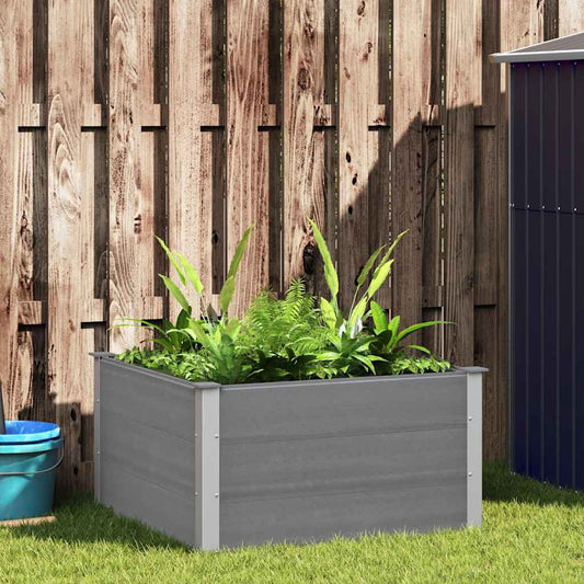Letto Rialzato da Giardino in WPC 100x100x54 cm Grigio - homemem39