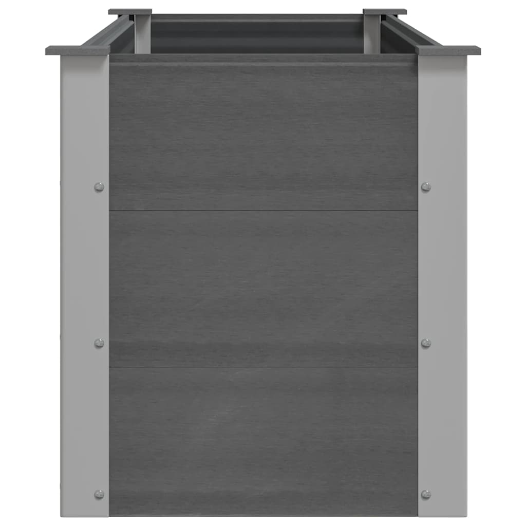 Letto Rialzato da Giardino in WPC 150x50x54 cm Grigio - homemem39