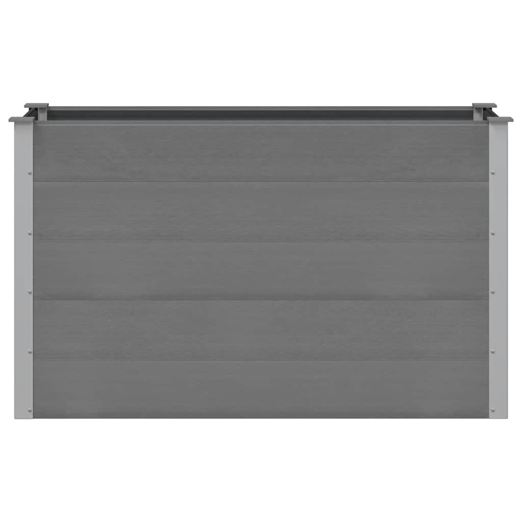 Letto Rialzato da Giardino in WPC 150x50x91 cm Grigio - homemem39