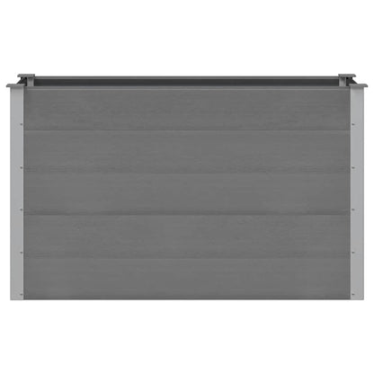 Letto Rialzato da Giardino in WPC 150x50x91 cm Grigio - homemem39