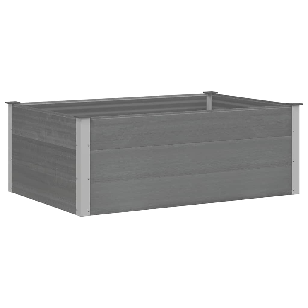 Letto Rialzato da Giardino in WPC 150x100x54 cm Grigio - homemem39