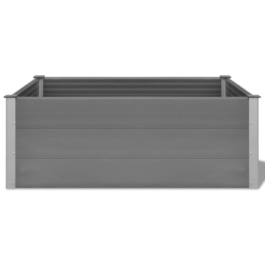 Letto Rialzato da Giardino in WPC 150x100x54 cm Grigio - homemem39