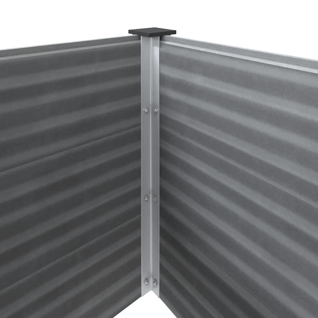 Letto Rialzato da Giardino in WPC 150x100x54 cm Grigio - homemem39