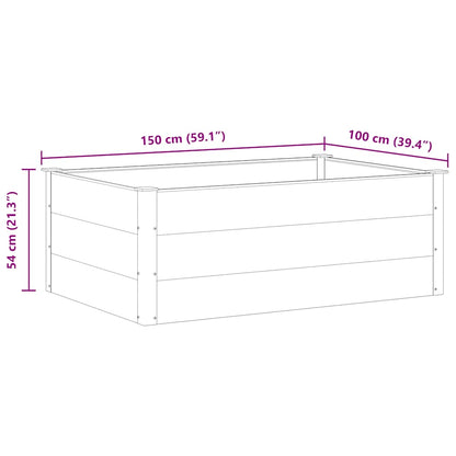Letto Rialzato da Giardino in WPC 150x100x54 cm Grigio - homemem39