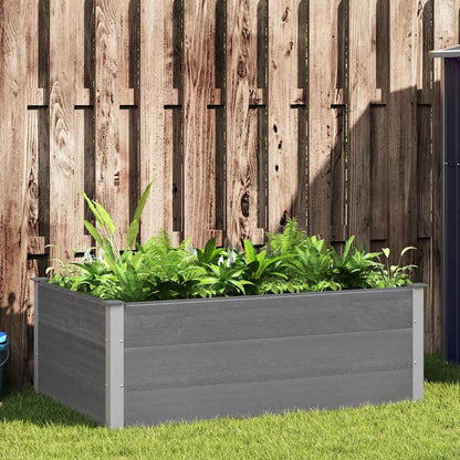 Letto Rialzato da Giardino in WPC 150x100x54 cm Grigio - homemem39