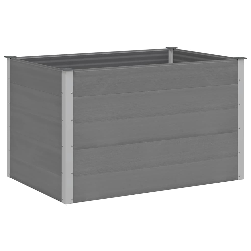 Letto Rialzato da Giardino in WPC 150x100x91 cm Grigio - homemem39