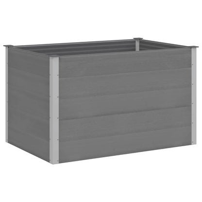 Letto Rialzato da Giardino in WPC 150x100x91 cm Grigio - homemem39