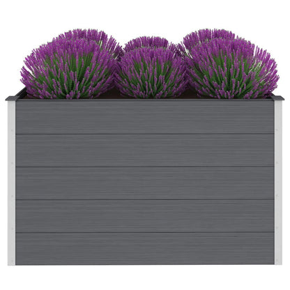 Letto Rialzato da Giardino in WPC 150x100x91 cm Grigio - homemem39