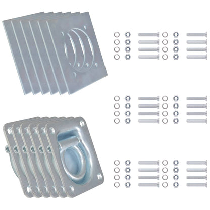 Anelli di Ancoraggio per Rimorchi 6 pz Acciaio Zincato 2000 kg - homemem39