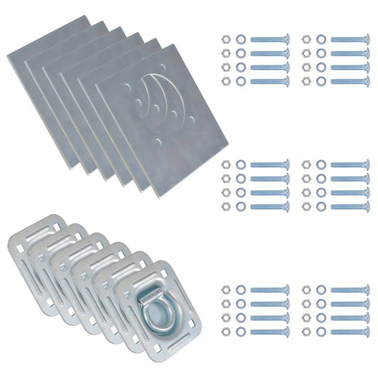 Anelli di Ancoraggio per Rimorchi 6 pz Acciaio Zincato 2000 kg - homemem39