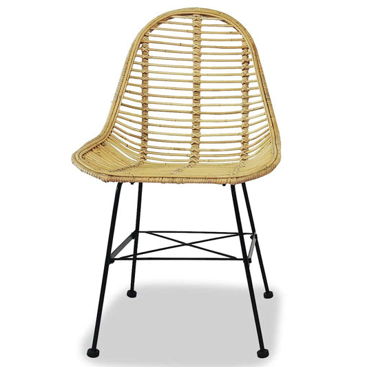 Sedie da Pranzo 2 pz in Rattan Naturale | homemem39