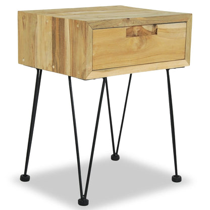 Comodino 40x30x50 cm in Legno Massello di Teak | homemem39