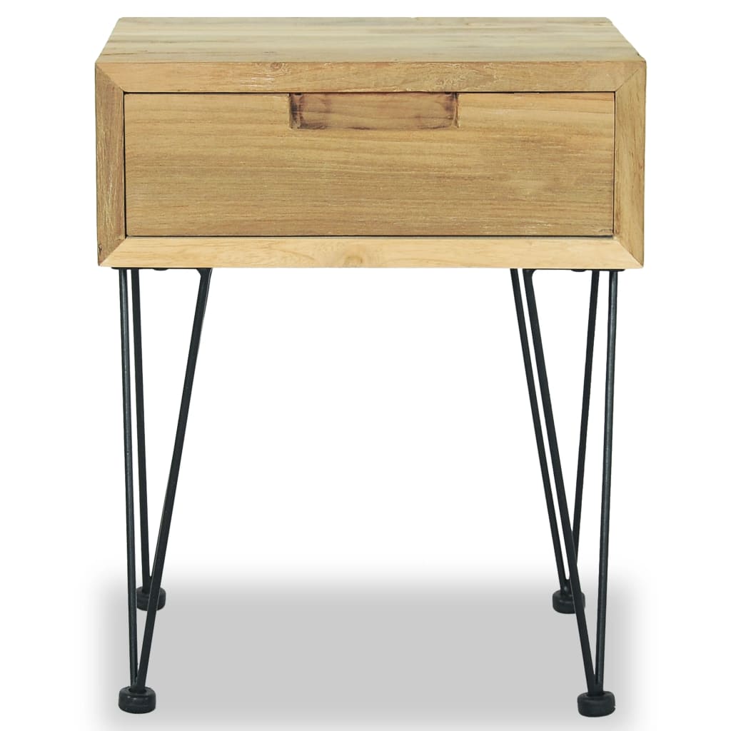 Comodino 40x30x50 cm in Legno Massello di Teak | homemem39