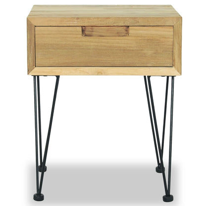 Comodino 40x30x50 cm in Legno Massello di Teak | homemem39