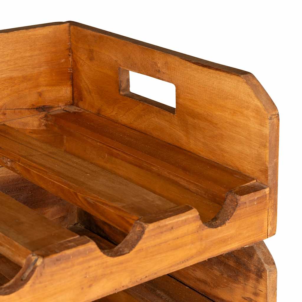 Set Portavini 4 pz per 16 Bottiglie in Legno Massello di Mogano