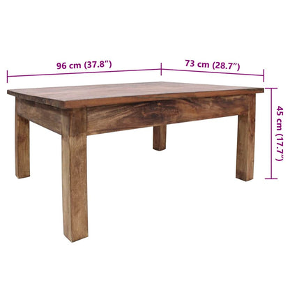 Tavolino da Salotto in Legno Massello di Mogano 96x73x45 cm | homemem39