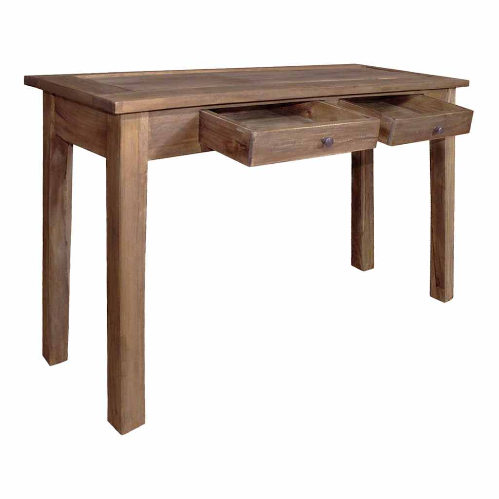 Tavolo Consolle in Legno Massello di Mogano 123x42x75 cm