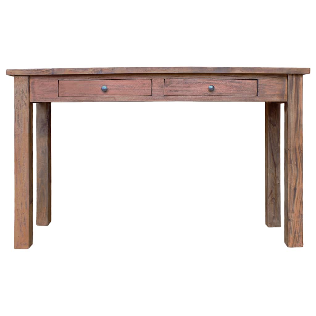 Tavolo Consolle in Legno Massello di Mogano 123x42x75 cm