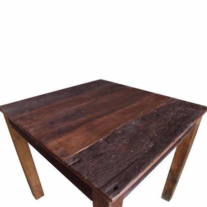 Tavolo da Pranzo in Legno Massello di Recupero Misto 82x80x76cm