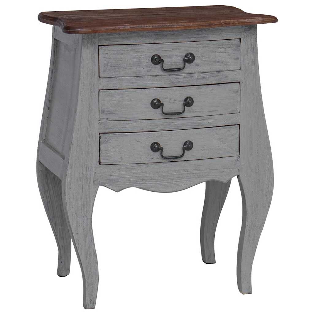 Comodino in Legno Massello di Mogano 48x35x64 cm
