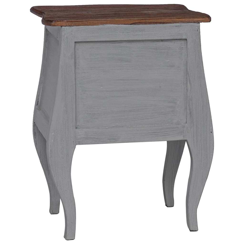 Comodino in Legno Massello di Mogano 48x35x64 cm