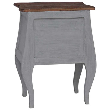 Comodino in Legno Massello di Mogano 48x35x64 cm