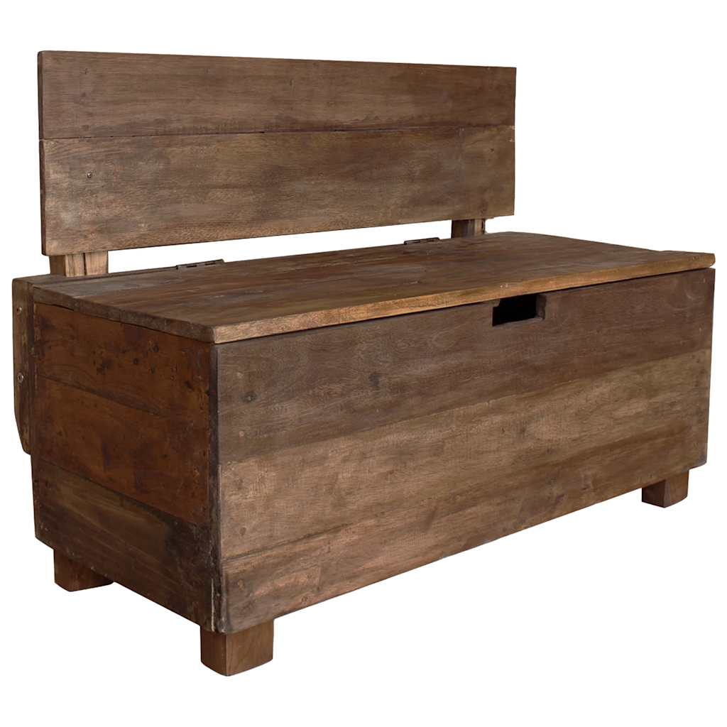 Panca in Legno Massello di Mogano 86x40x60 cm | homemem39
