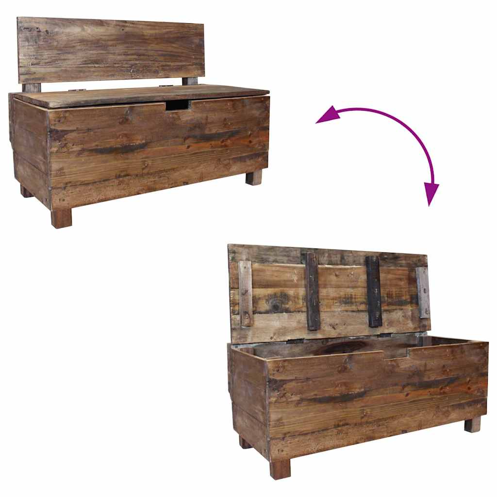 Panca in Legno Massello di Mogano 86x40x60 cm | homemem39