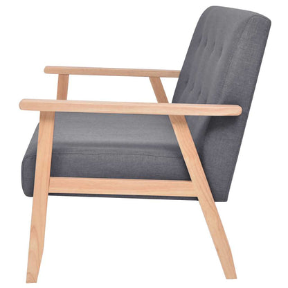 Divano a 2 Posti in Tessuto Grigio Scuro - homemem39