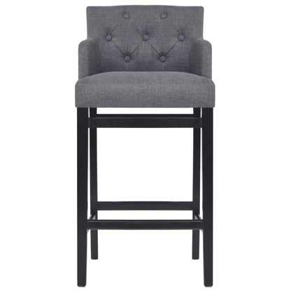 Sgabelli da Bar 2 pz Grigio Scuro in Tessuto