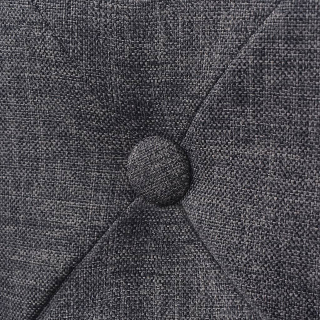 Sgabelli da Bar 2 pz Grigio Scuro in Tessuto