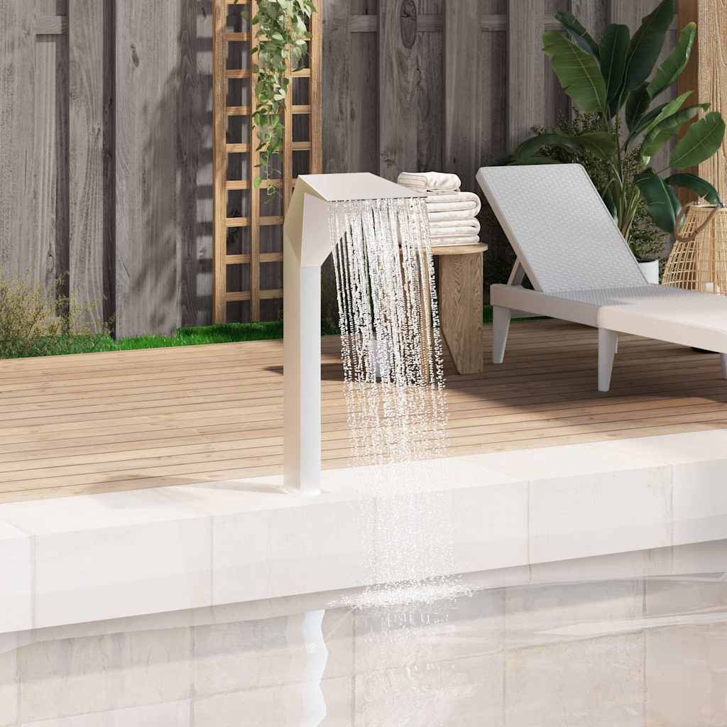 Fontana per Piscina in Acciaio Inossidabile 50x30x90 cm Argento | homemem39