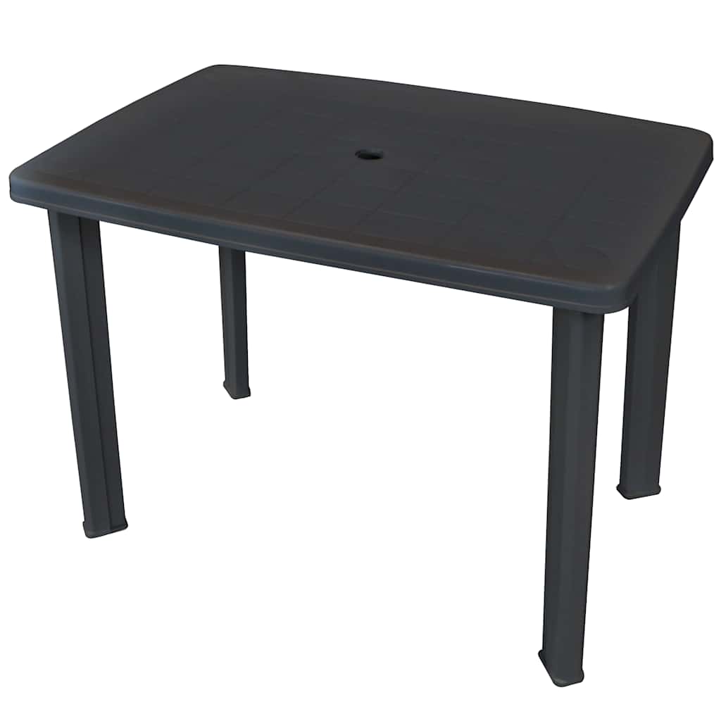 Tavolo da Giardino Antracite 101x68x72 cm in Plastica | homemem39