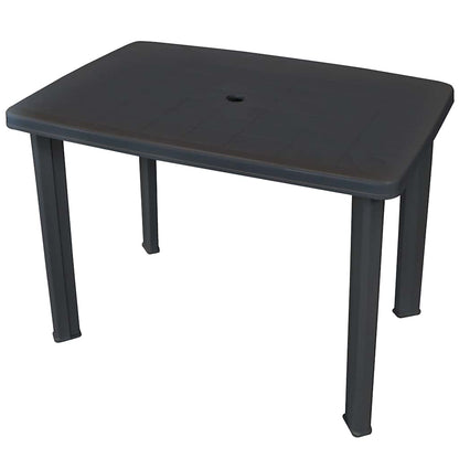 Tavolo da Giardino Antracite 101x68x72 cm in Plastica | homemem39