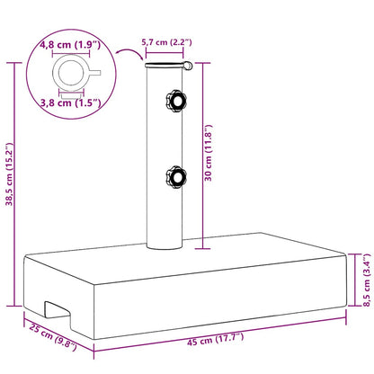 Base per Parasole in Granito Rettangolare 25 kg