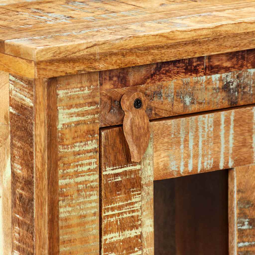 Armadietto a Muro in Legno Massello di Recupero 44x21x72 cm