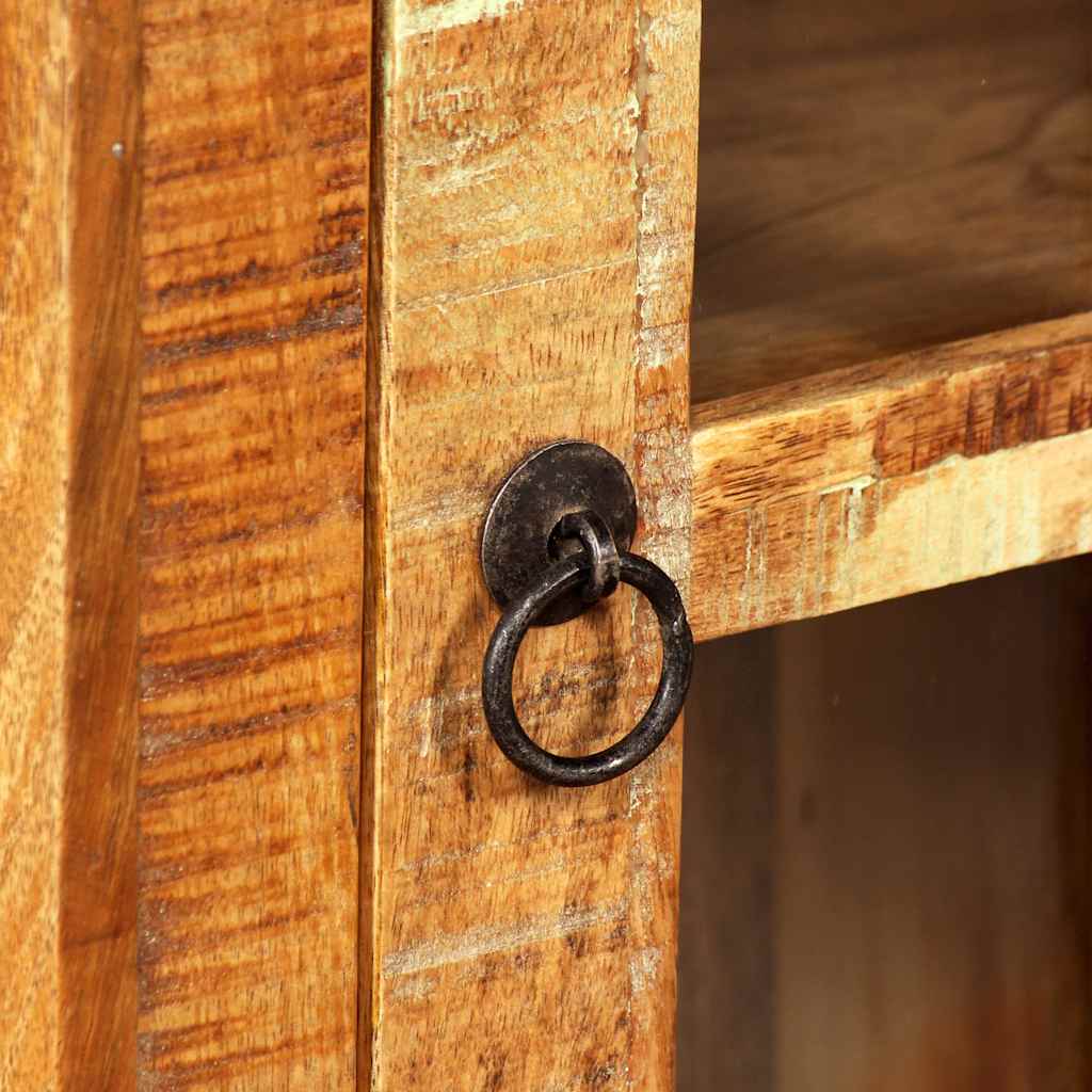 Armadietto a Muro in Legno Massello di Recupero 44x21x72 cm