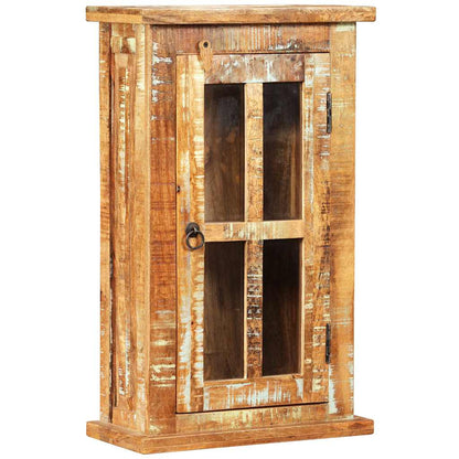 Armadietto a Muro in Legno Massello di Recupero 44x21x72 cm